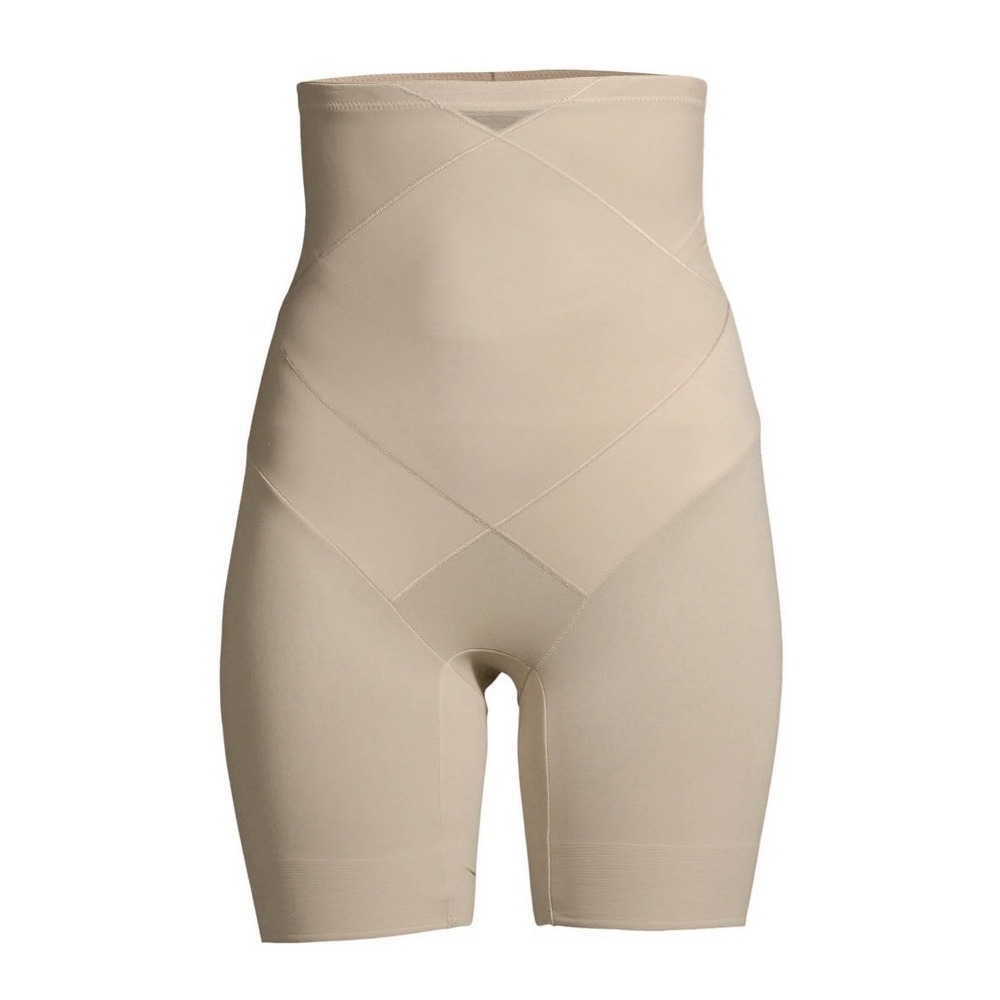 Cupid Women's Tummy Tuck Extra Firm Control Shapewear High-Waist Thigh Slimmer L